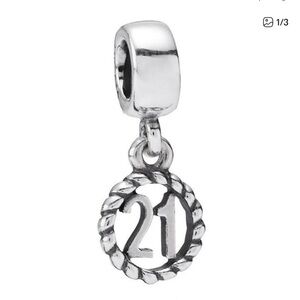 Pandora retired 21st Birthday Celebration Charm S925 ALE